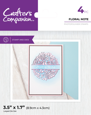 Crafter's Companion Stamp & Die - Floral Note