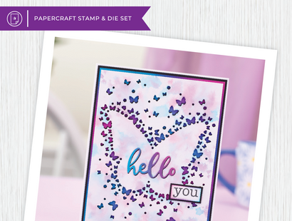 Crafter's Companion Stamp & Die - Hello Butterfly