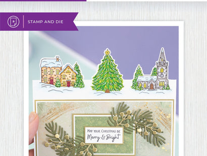 Crafters Companion Stamp and Die - Home for Christmas