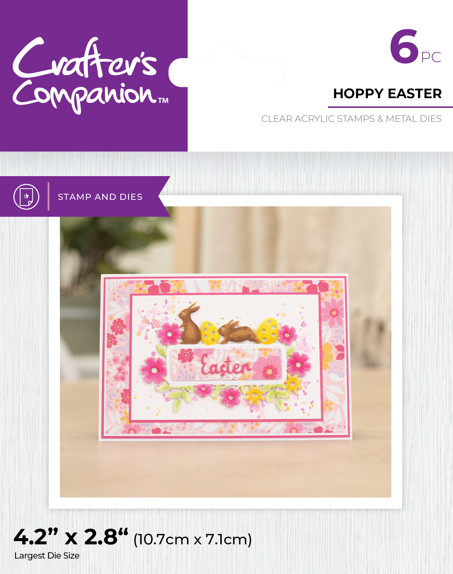 Crafter's Companion Stamp & Die - Hoppy Easter