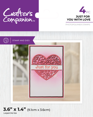 Crafter's Companion Stamp & Die - Just For You With Love