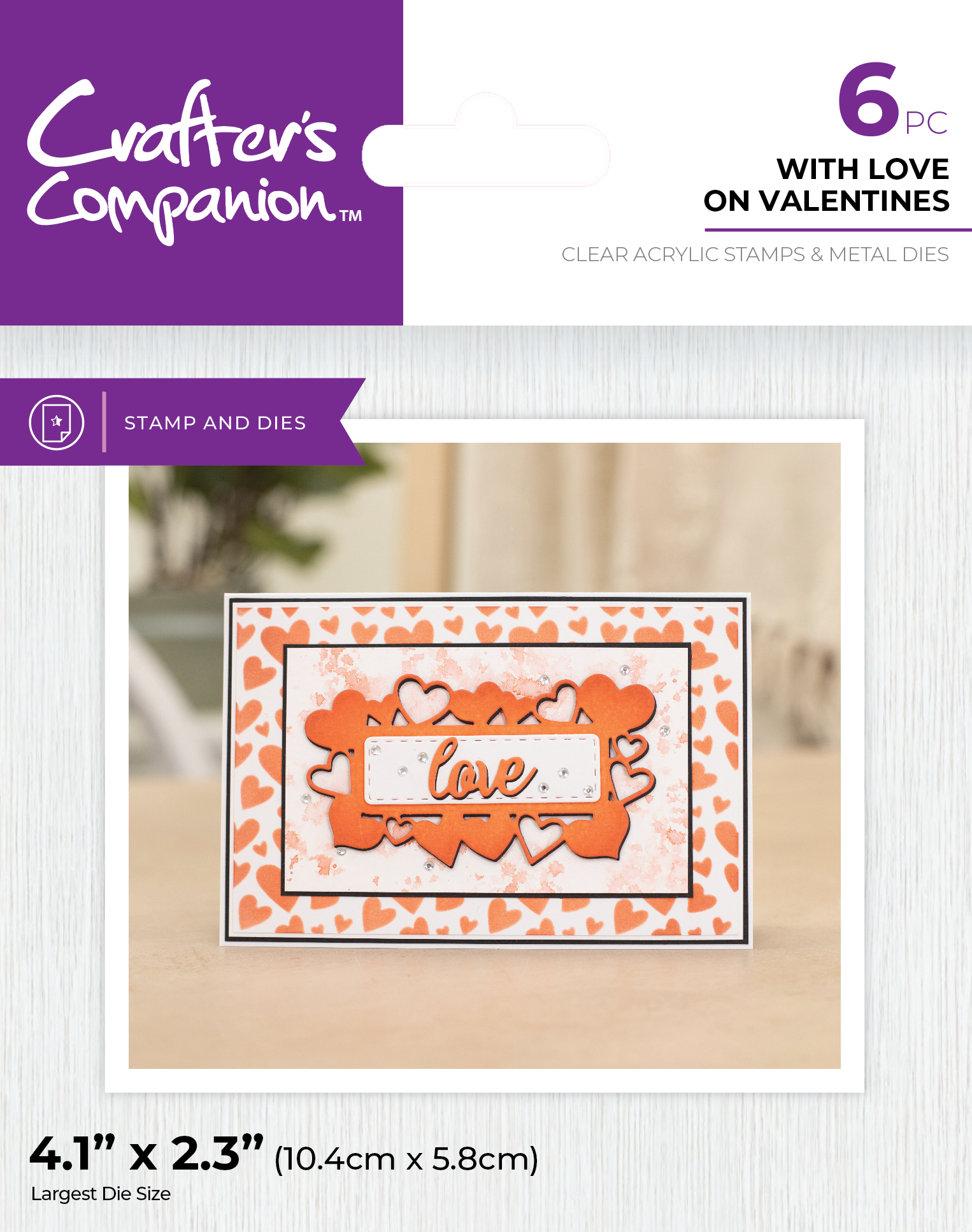 Crafter's Companion Stamp & Die - With Love on Valentines