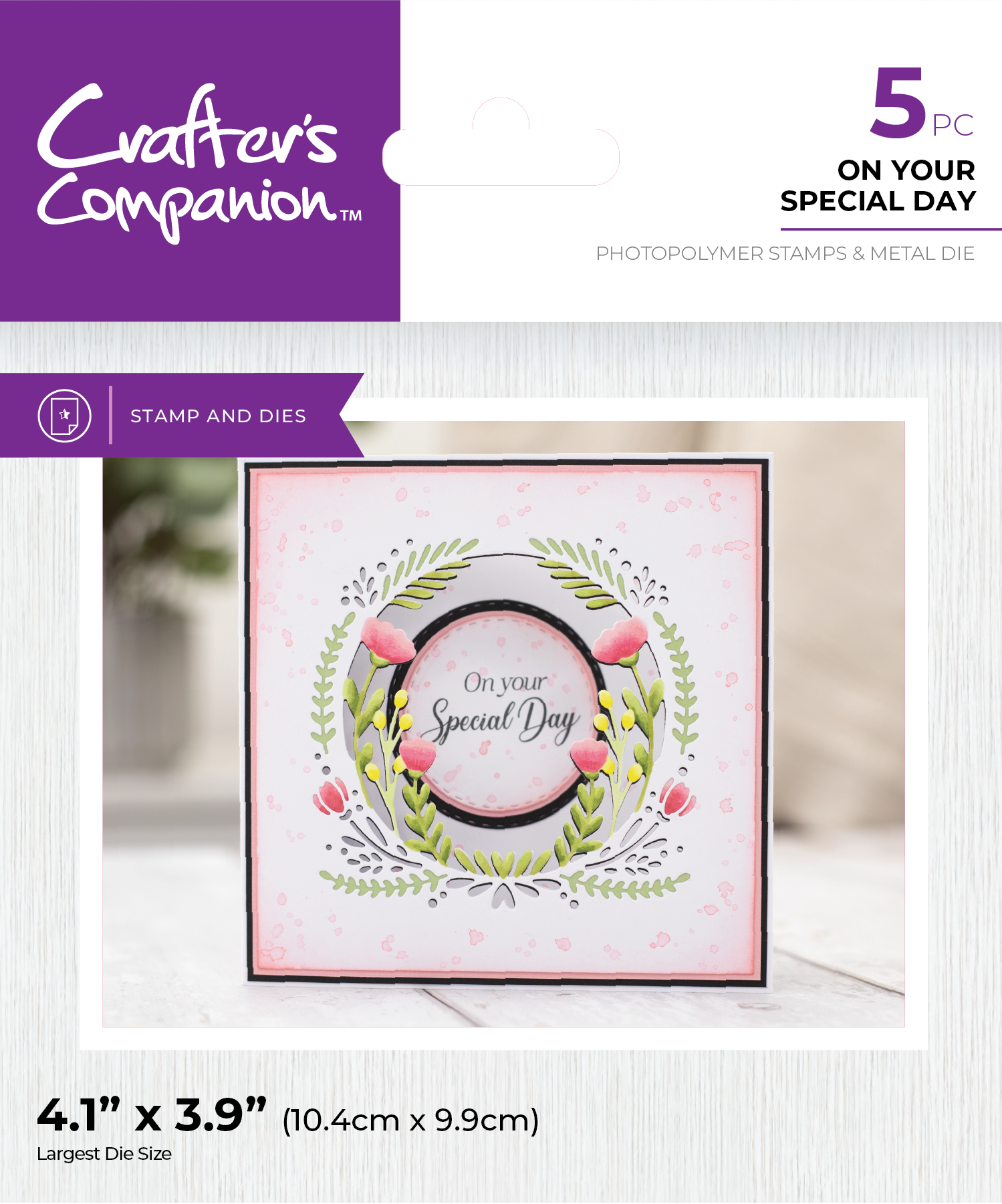 Crafter's Companion Stamp and Die Set - On Your Special Day