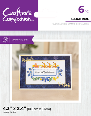 Crafter's Companion Christmas Sentiment Frame Stamp & Dies Collection