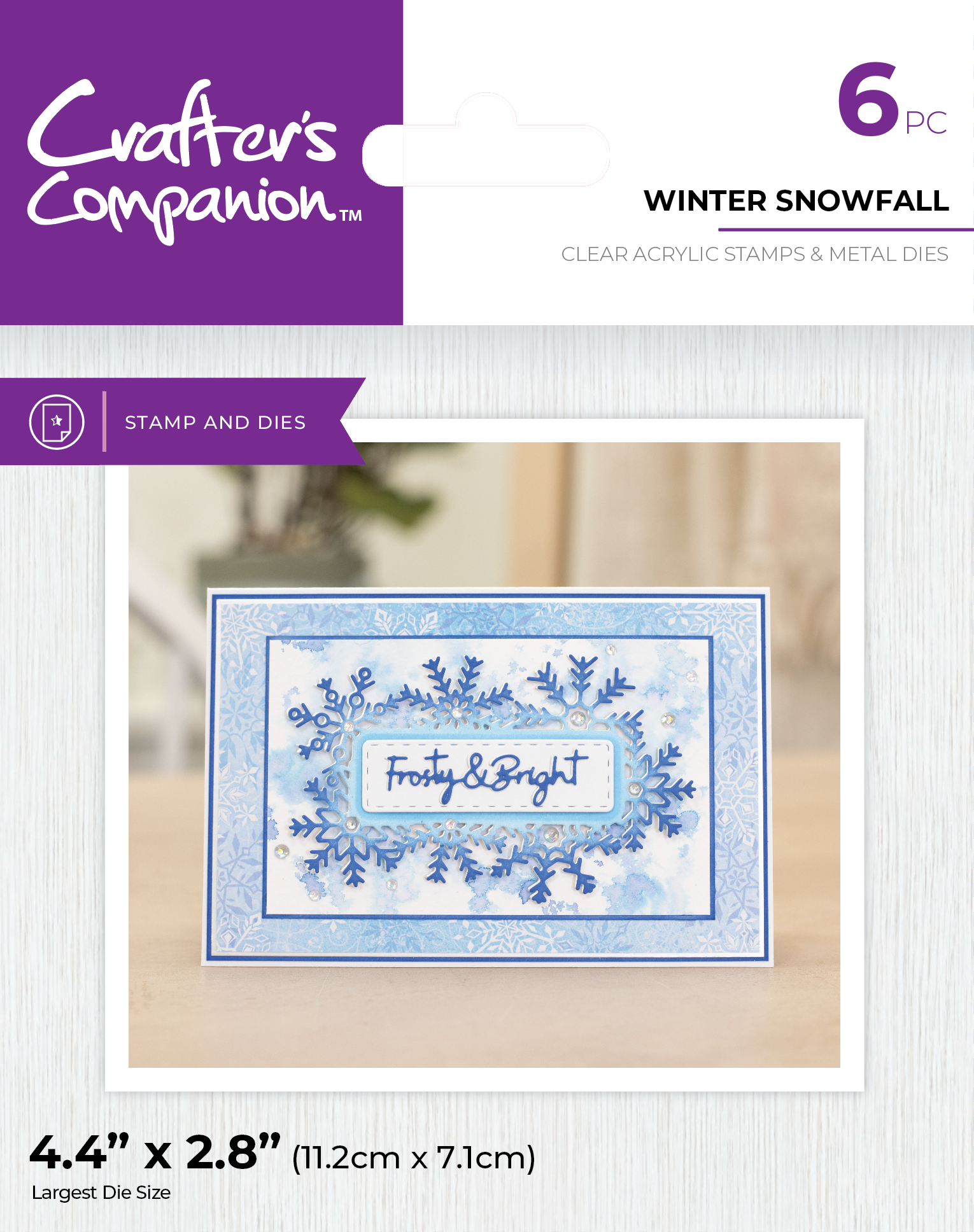 Crafter's Companion Christmas Sentiment Frame Stamp & Dies Collection