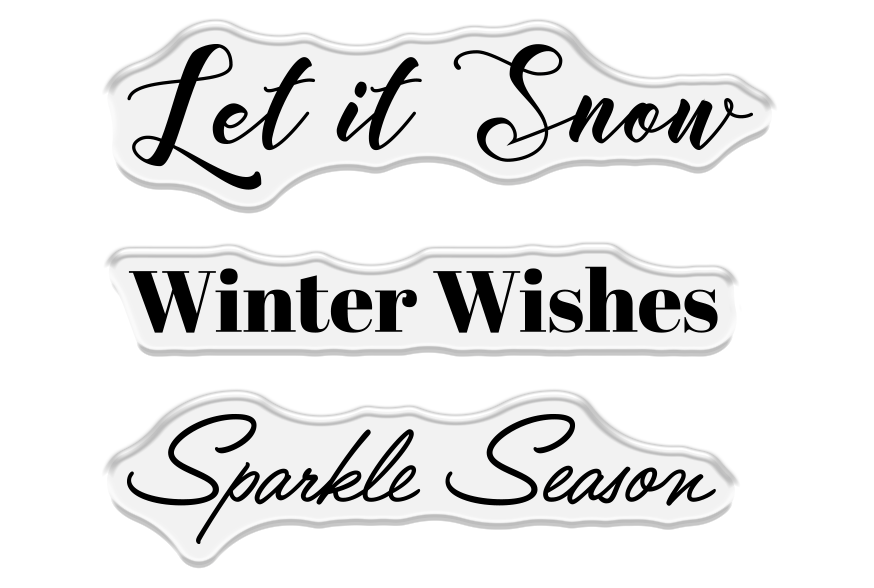 Winter Snowfall Stamp and Die Set