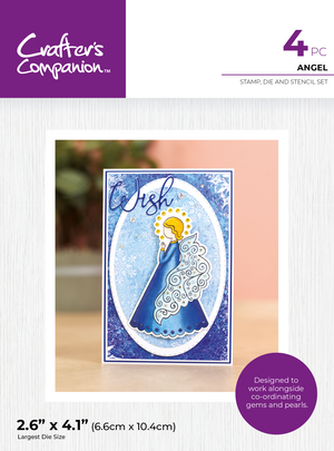 Crafter's Companion Stamp, Die and Stencil Set - Angel