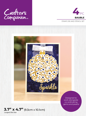 Crafter's Companion Stamp, Die and Stencil Set - Bauble