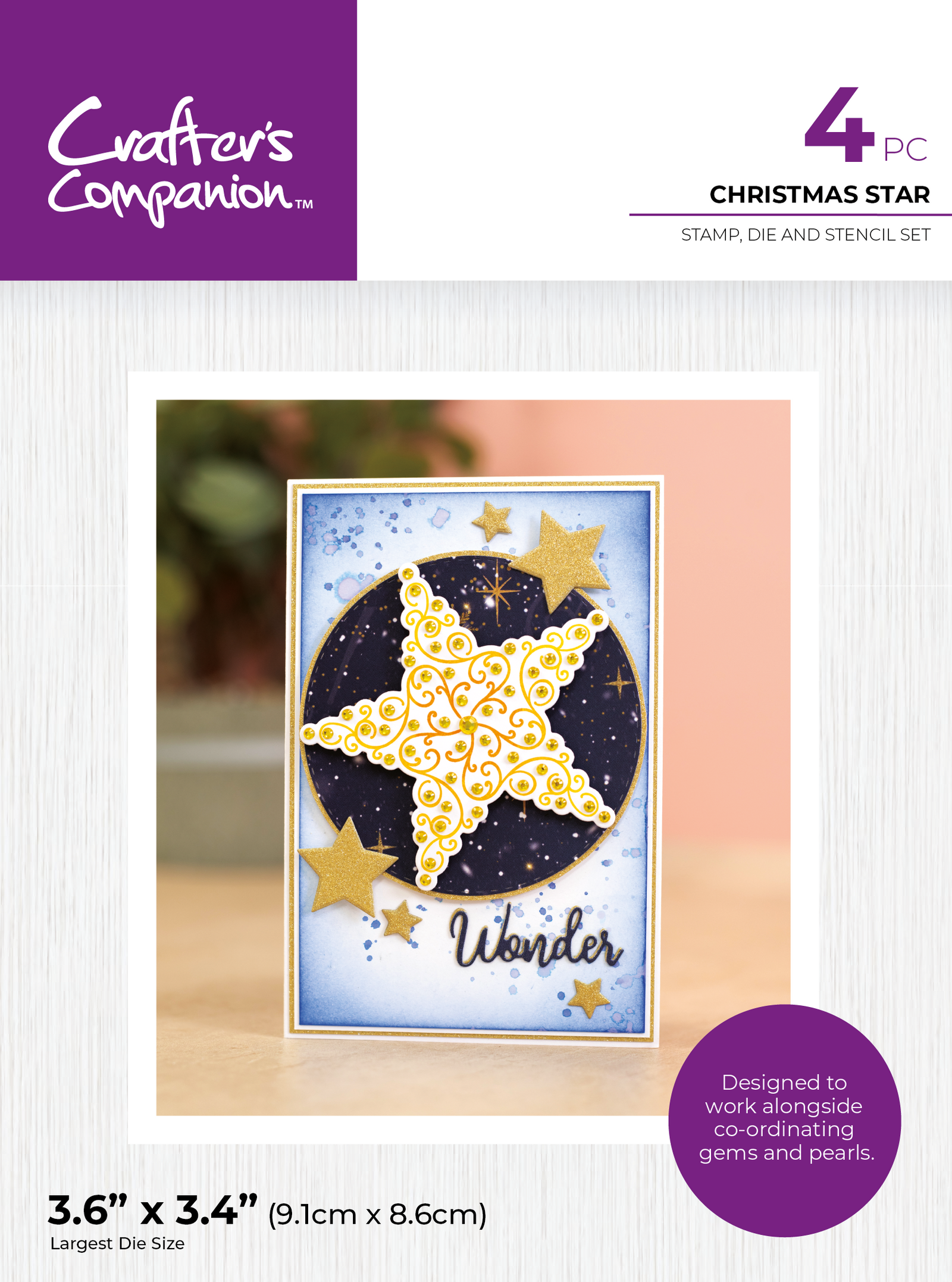 Crafter's Companion Stamp, Die and Stencil Set - Christmas Star