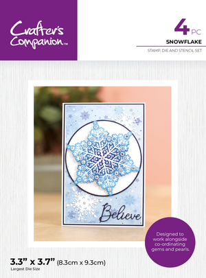 Snowflake Stamp, Die and Stencil Set