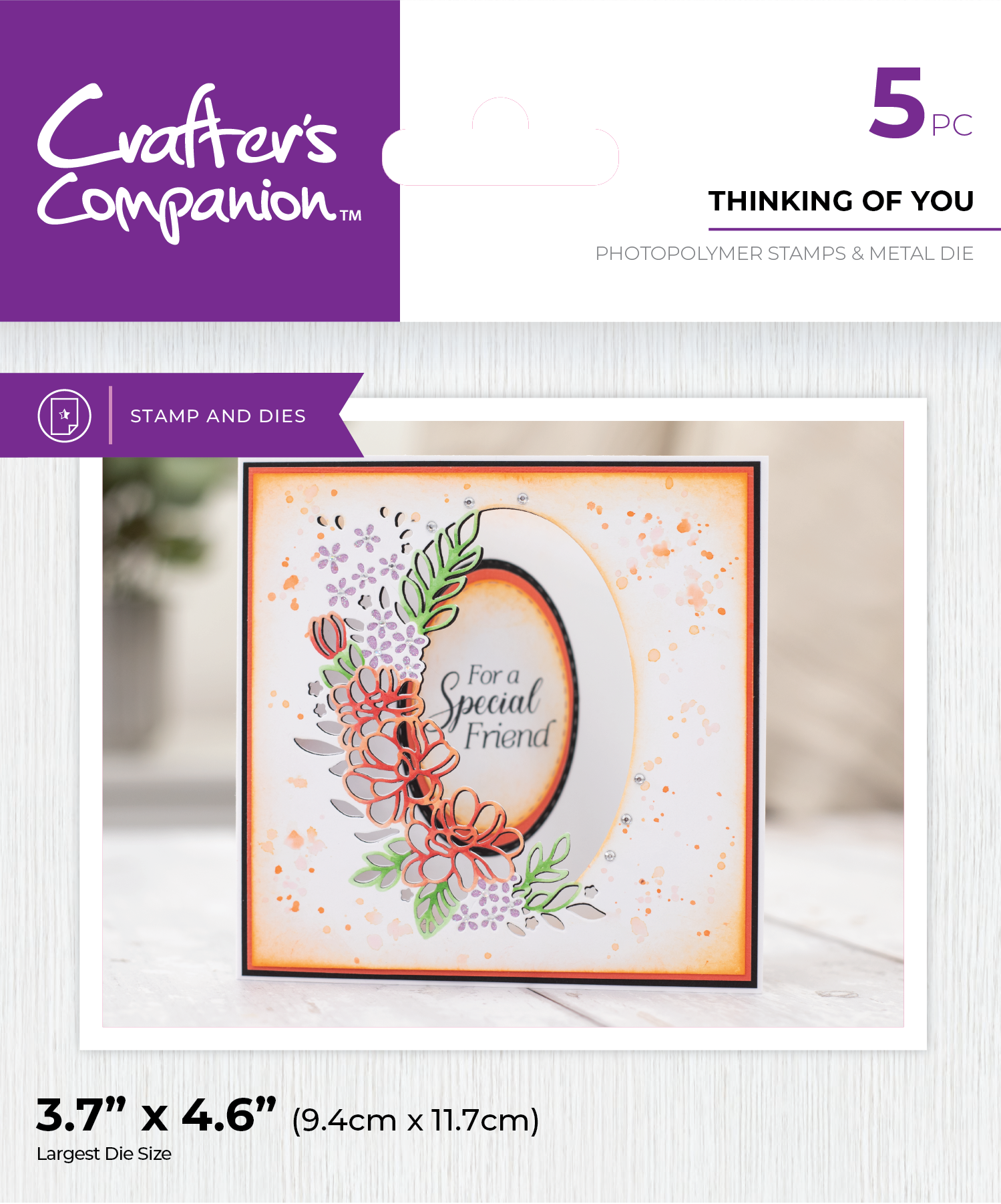 Crafter's Companion Stamp and Die Set - Thinking of You