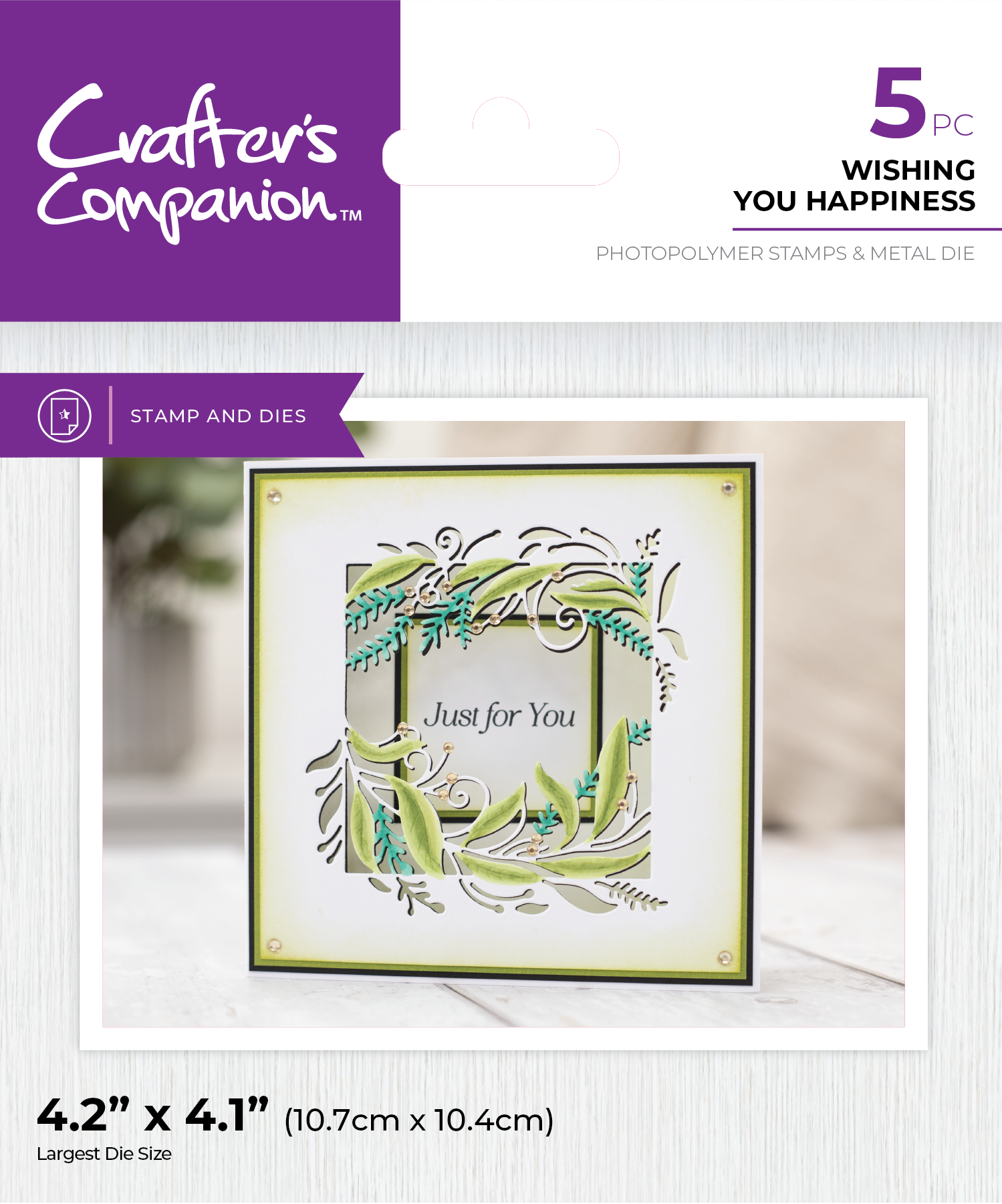 Crafter's Companion Stamp and Die Set - Wishing You Happiness