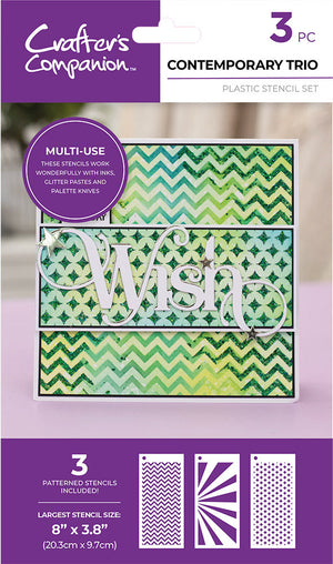 Crafter's Companion Stencil Set - Contemporary Trio