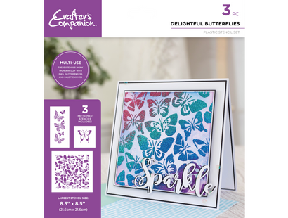 Crafters Companion Stencil Set - Delightful Butterflies