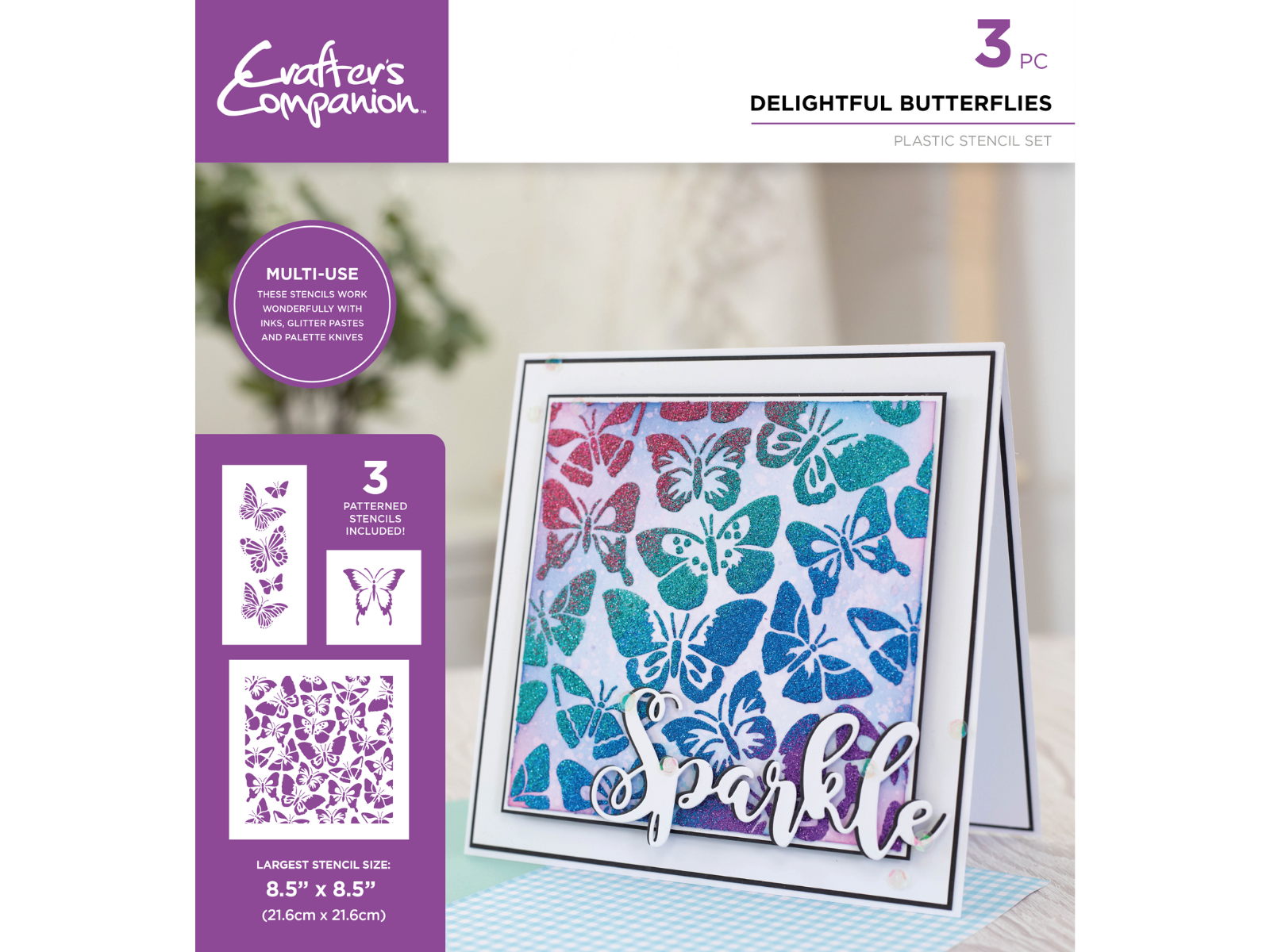 Crafters Companion Stencil Set - Delightful Butterflies