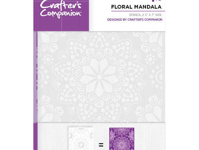 Crafter's Companion Stencil - Floral Mandala