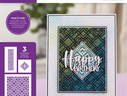 Crafters Companion Stencil Set - Geometric Decor