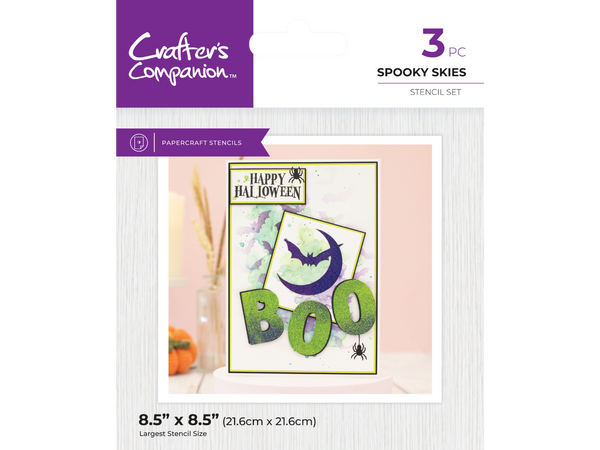 Crafter's Companion Stencil - Spooky Skies