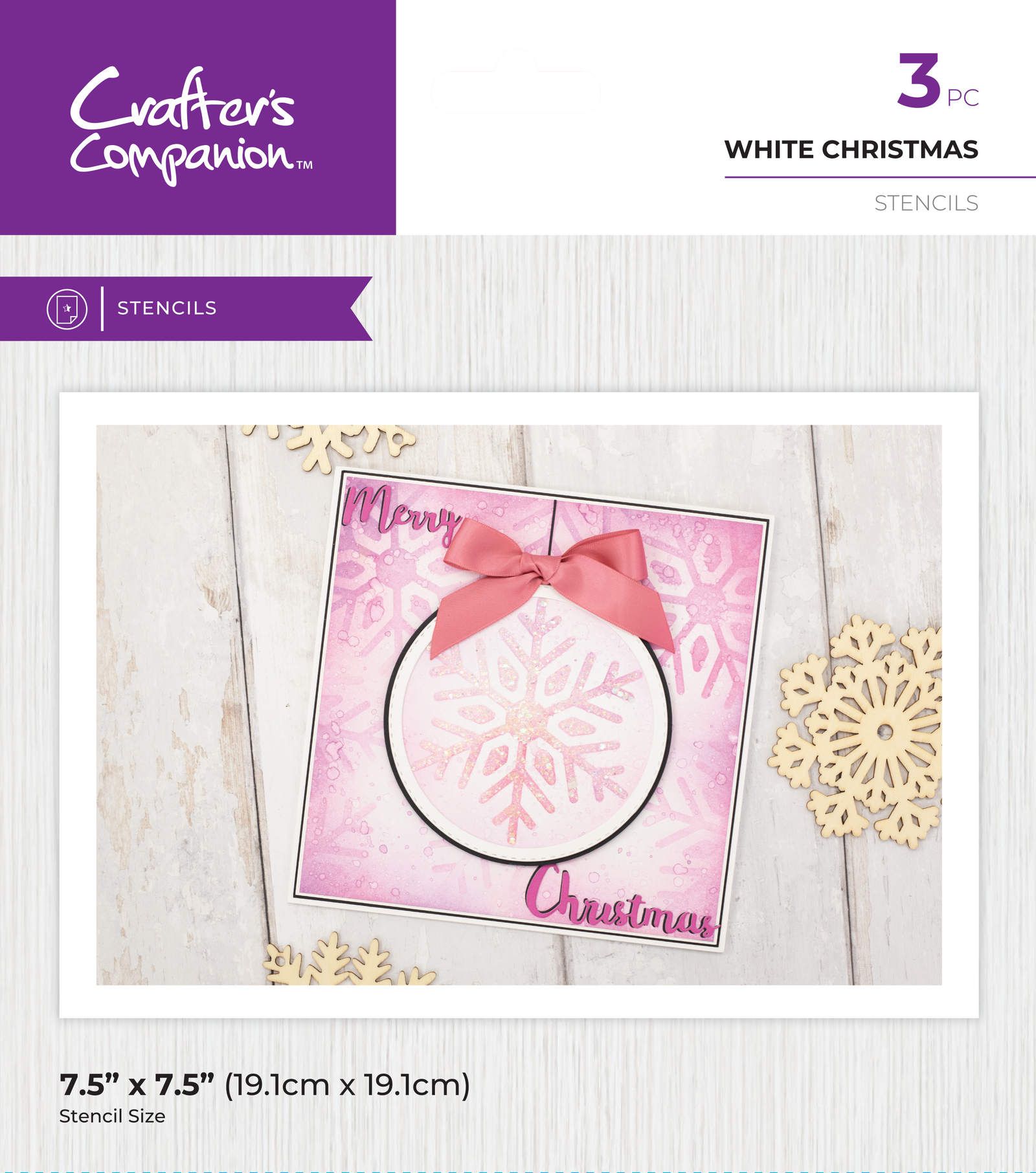 Crafter's Companion Stencil - White Christmas