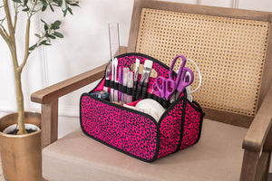 Crafter's Companion Portable Tote - Raspberry Cheetah