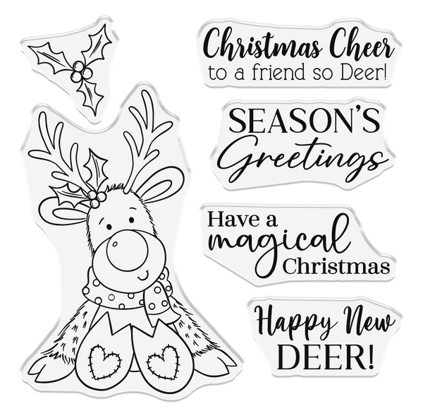 Crafter's Companion Photopolymer Stamp - Happy New Deer