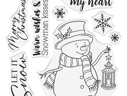 Crafter's Companion Photopolymer Stamp - Snowman Kisses