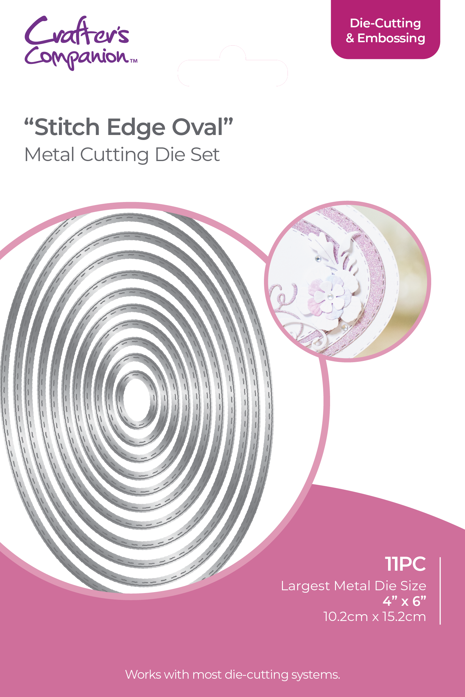 Crafters Companion - Die Cutting & Embossing - Stitch Edge Oval