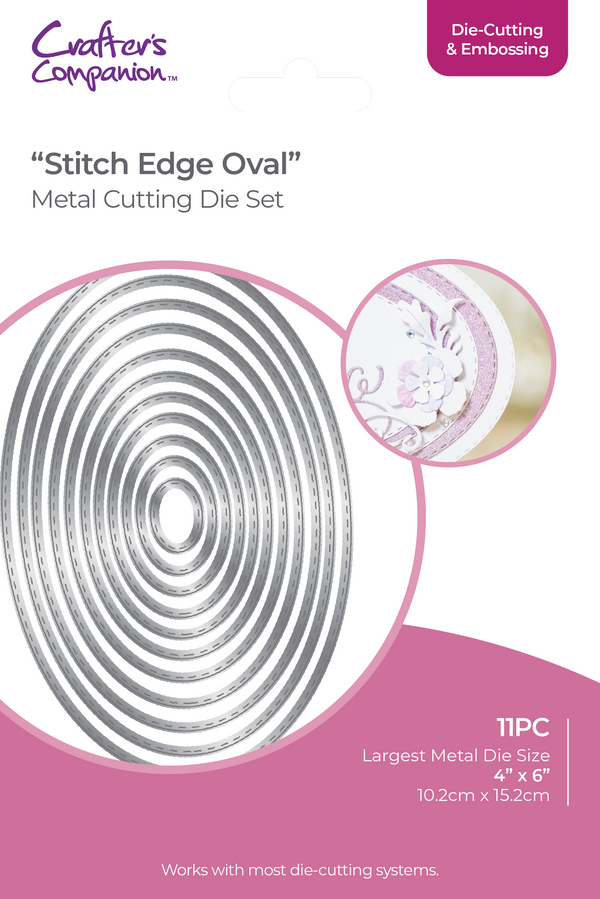 Crafters Companion - Die Cutting & Embossing - Stitch Edge Oval