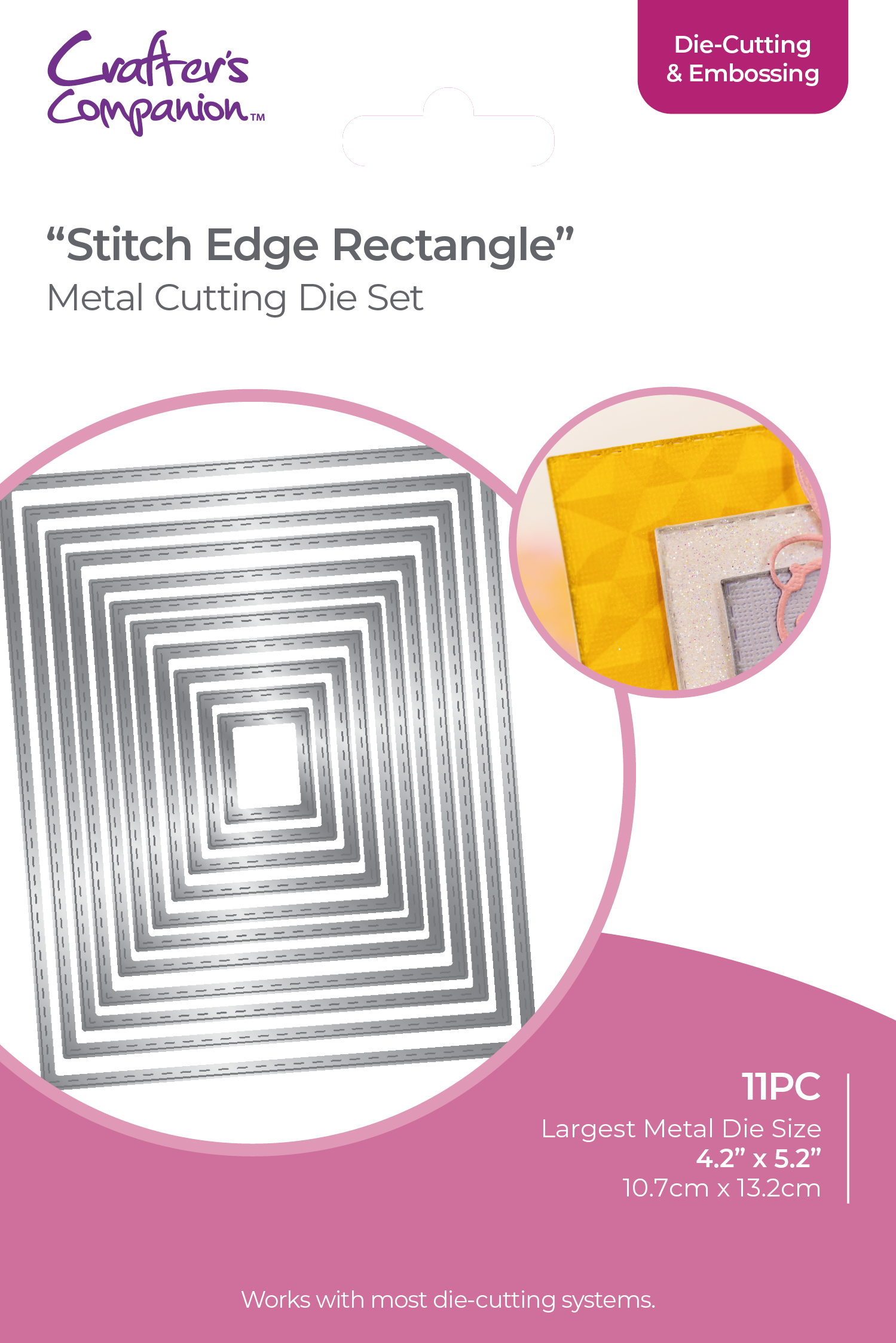 Crafters Companion - Die Cutting & Embossing - Stitch Edge Rectangle