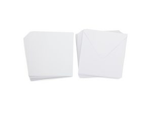 Crafter's Companion 8"x 8" White Card & Envelopes - 50 Piece