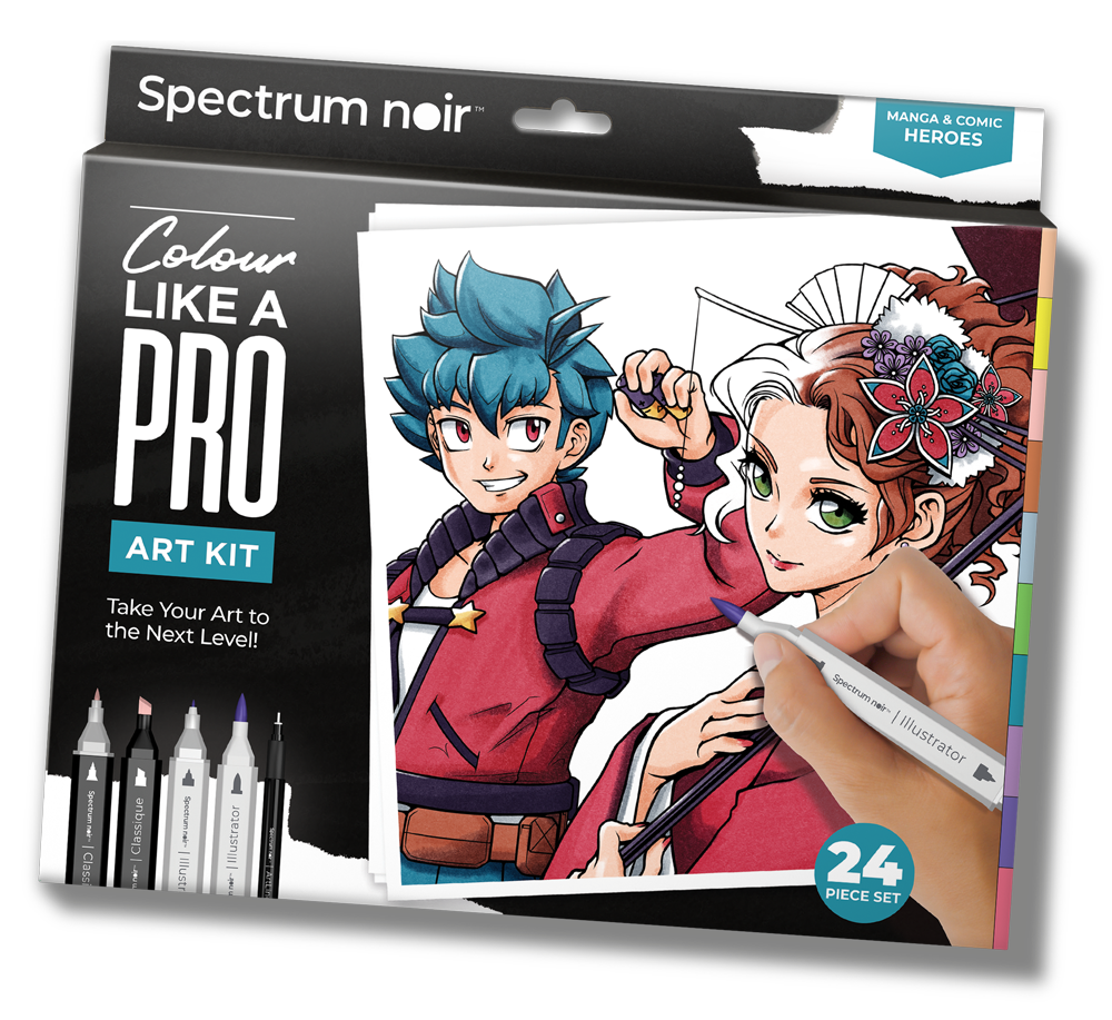 Spectrum Noir Pro Colour Art Kit - Manga & Comic Heroes