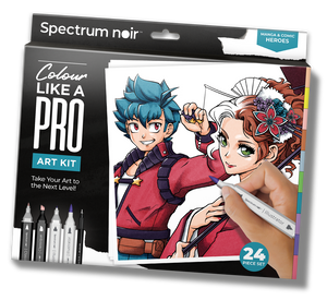 Manga & Comic Heroes Pro Fan Art Colouring Kit - Spectrum Noir