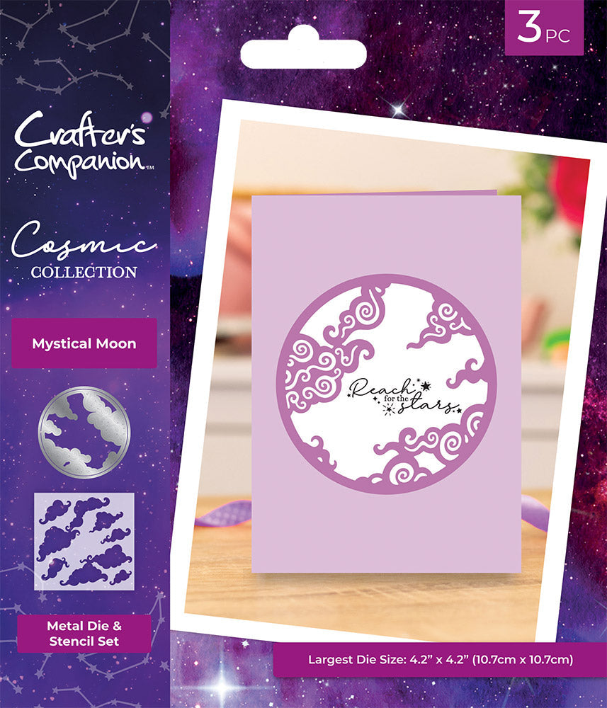 Cosmic Collection Create a Card Die and Stencil - Mystical Moon