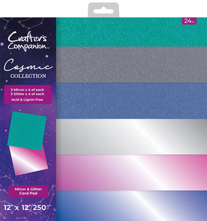 Cosmic Collection 12” x 12” Mirror & Glitter Card Pad