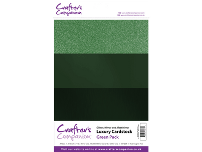 Crafter's Companion A4 Luxury Cardstock Pack - Green