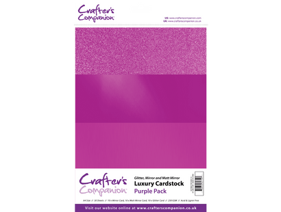 Crafter's Companion A4 Luxury Cardstock Pack - Purple