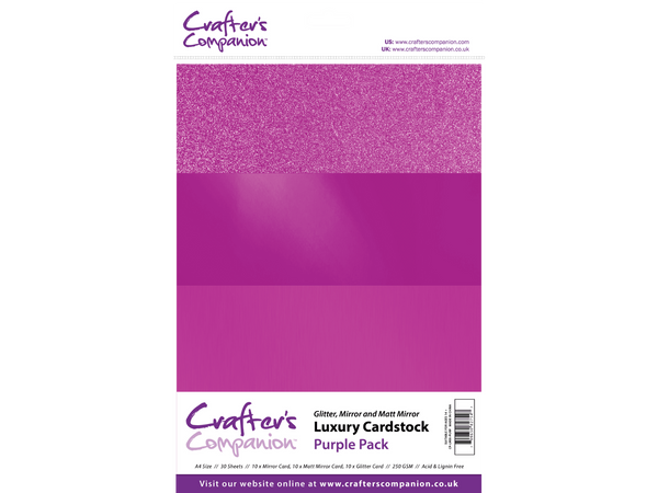 Crafter's Companion A4 Luxury Cardstock Pack - Purple