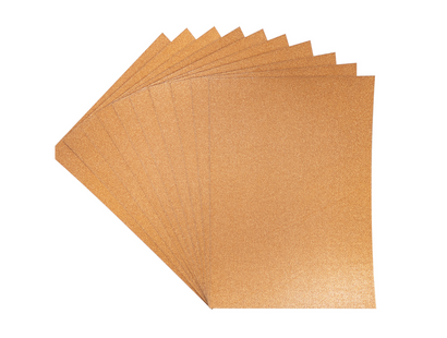 Crafter's Companion Glitter Card 10 Sheet Pack - Rose Gold