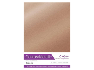 Crafter's Companion Centura Pearl Metallic A4 Single Colour 10 Sheet Pack - Bronze