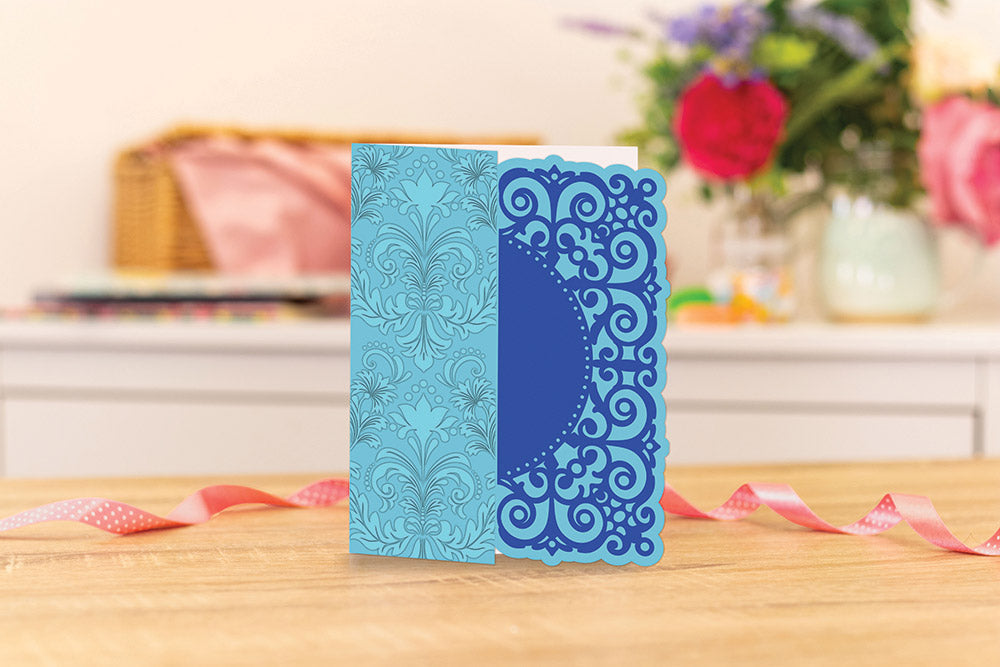 Gemini Frame Edge Embossing Folder & Die - Traditional Lace