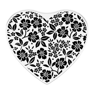 Sara Signature Floral Elegance Clear Acrylic Stamp - Elegant Floral Heart