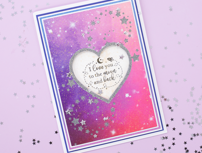 Cosmic Collection A4 Ombre Glitter Card Pack