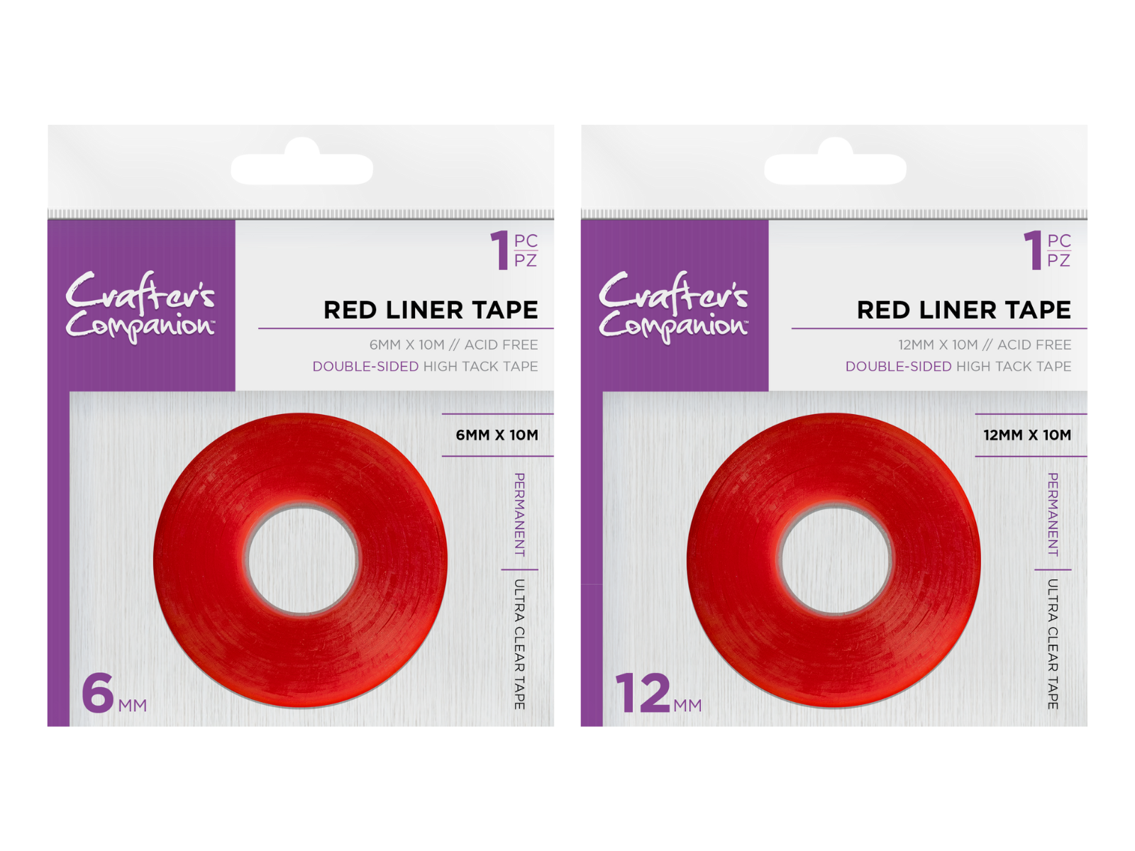 Crafter's Companion Red Liner Tape 6mm & 12mm Duo