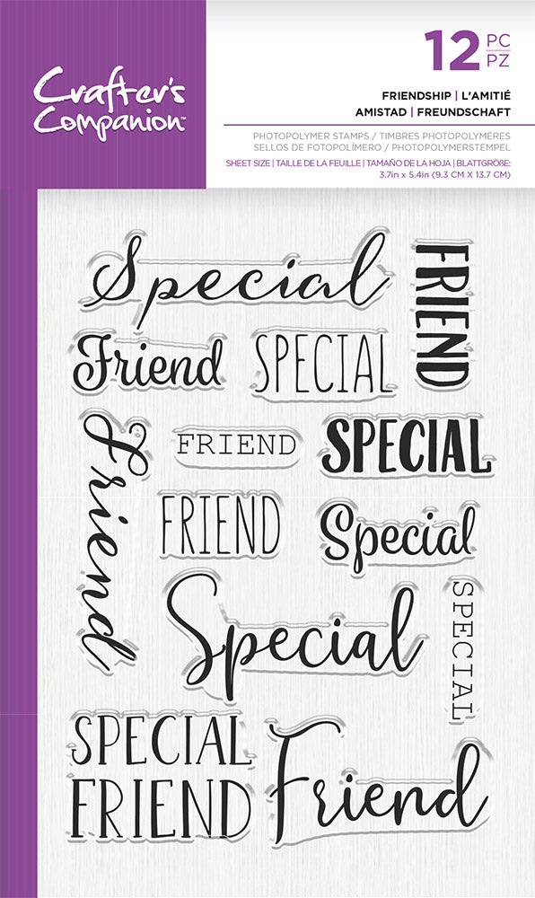 Crafter's Companion - Photopolymer Stamp - Friendship