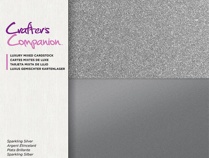 Crafter's Companion 12" Mixed Cardstock Pad - Sparkling Silver