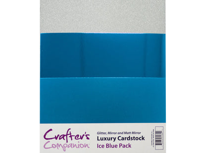 Crafter's Companion A4 Luxury Cardstock Pack - Ice Blue