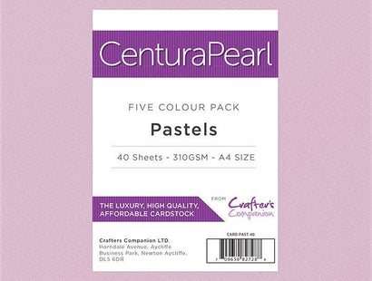 Crafter's Companion Centura Pearl Printable Card Pack - A4 Pastels