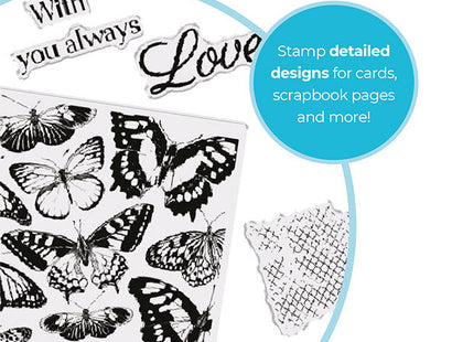 Crafter's Companion Clear Acrylic Stamp - Magnificent Butterflies