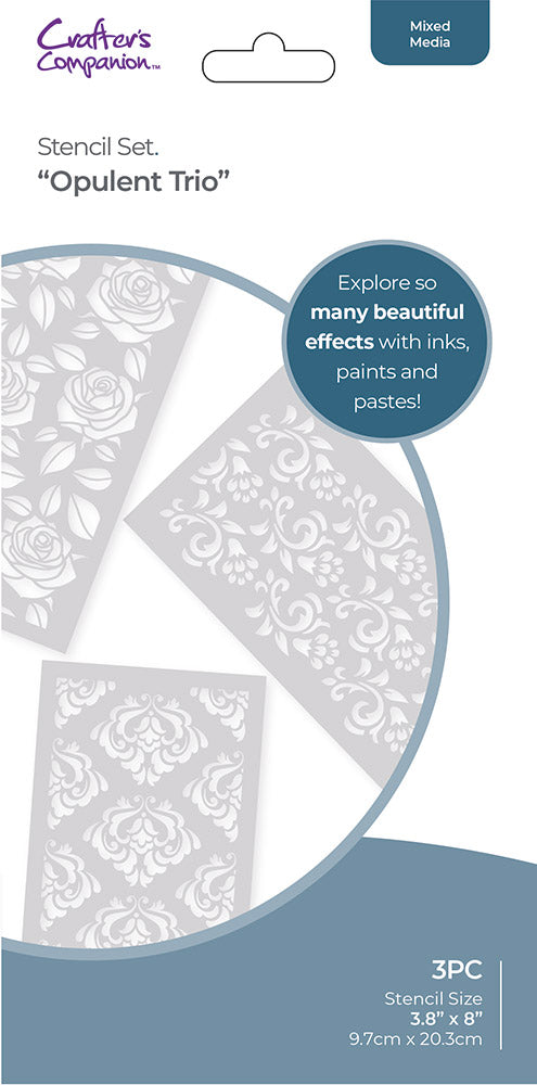 Crafter's Companion Stencil Set- Opulent Trio