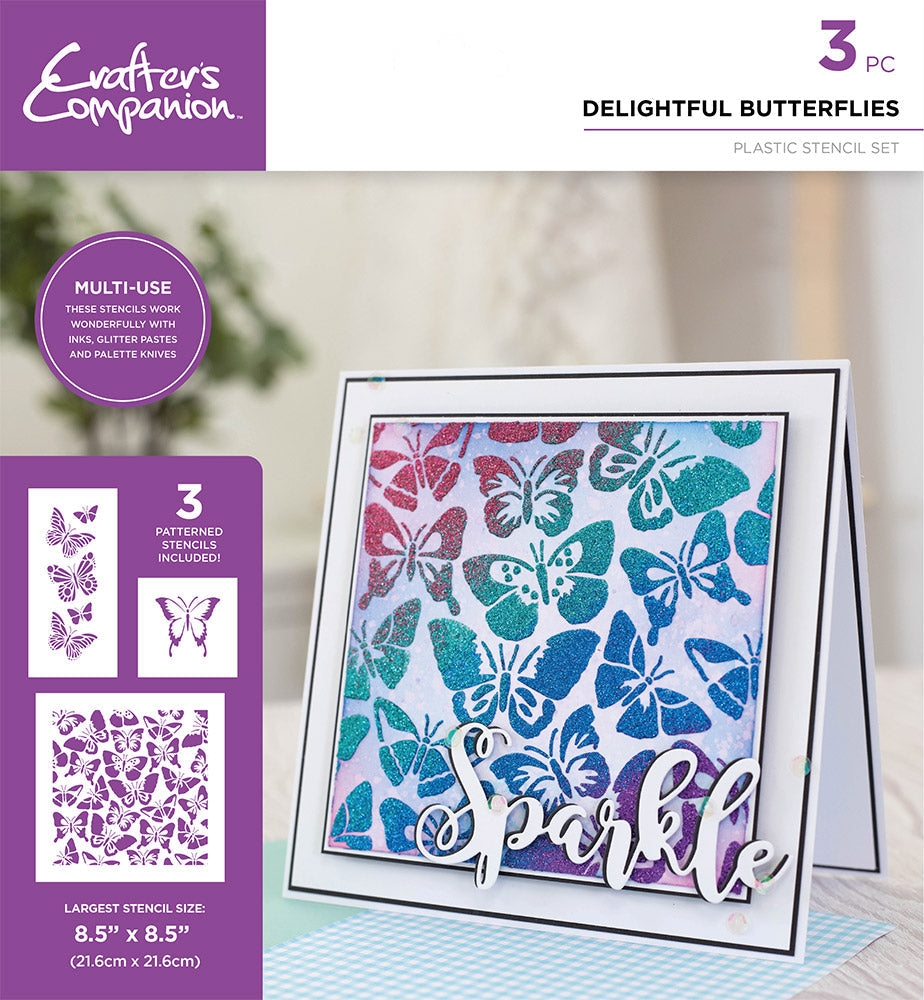 Crafters Companion Stencil Set - Delightful Butterflies